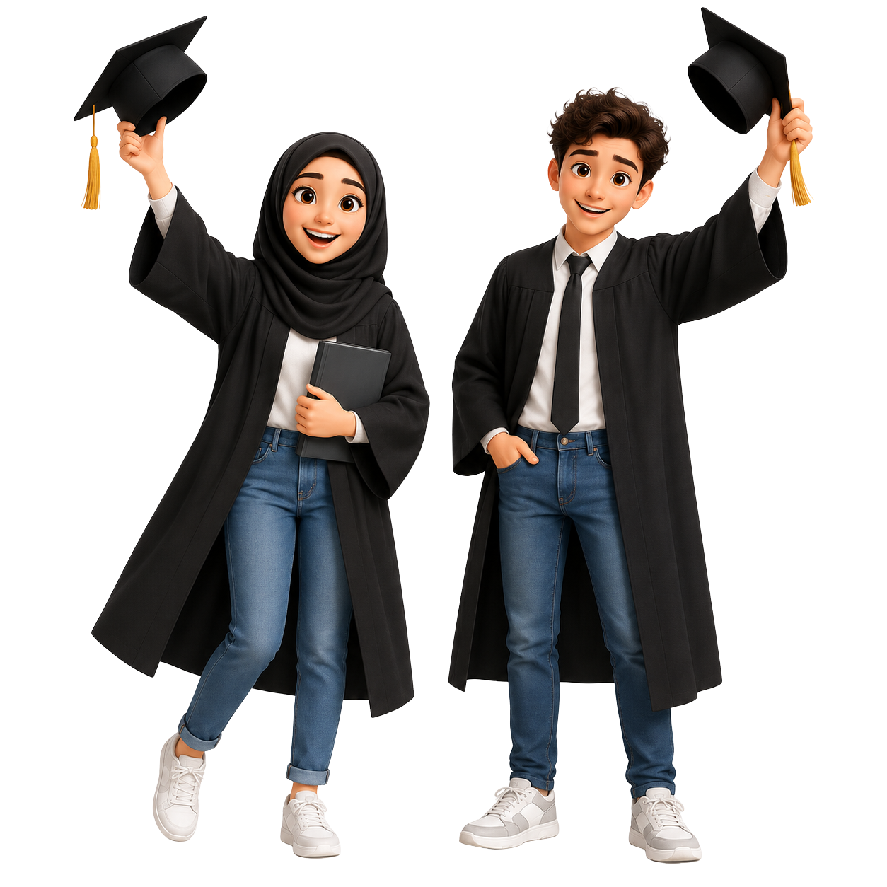 Student celebrating career clarity